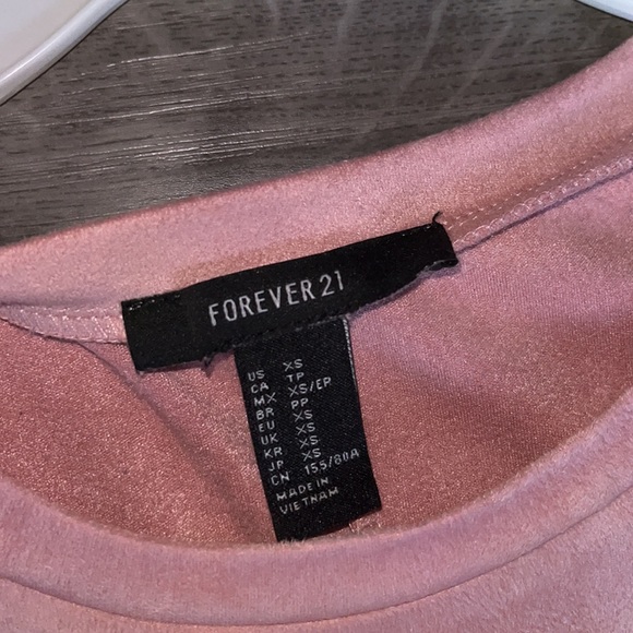 Forever 21 Pink Suede T-Shirt Dress - Picture 2 of 2
